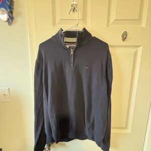 Tommy Hilfiger Men's Dark Blue Zip-Up Sweater